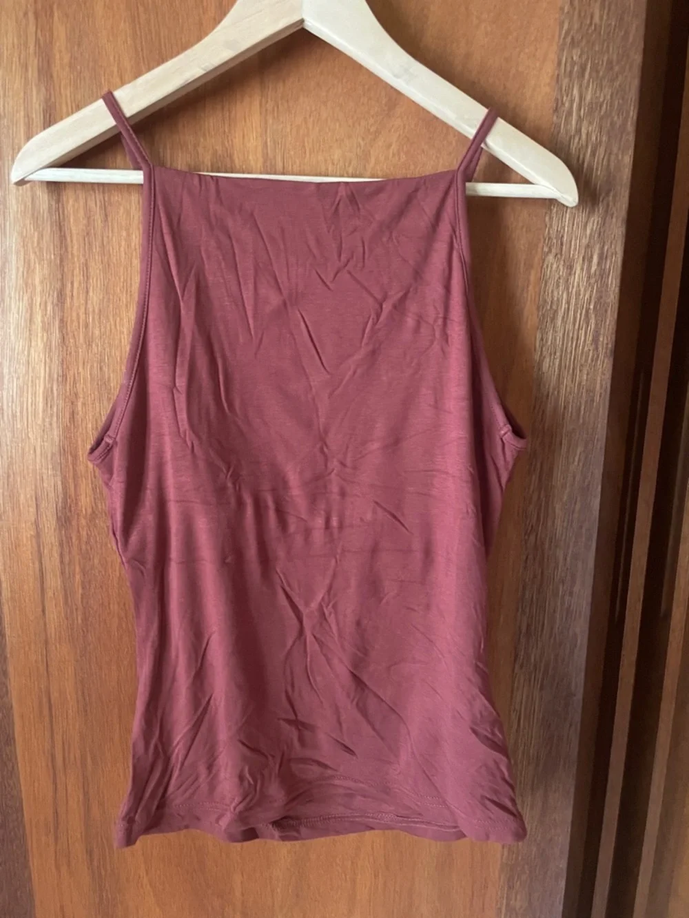 OGL Rust Brown Built-In Bra Tank Top